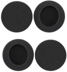 イヤホン 交換用 イヤーパッド イヤホンカバー イヤホンスポンジ 交換 高弾性 耐久 低減騒音 径50mm 2セット 4枚入 ブラック