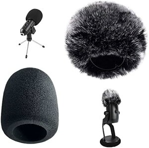 マイクカバー マイク スポンジ マイクスポンジ ウィンドスクリーン 風防 拡声器 ノイズ 低減 ヘアリーウィンドスクリーン 雑音防止 マイクアクセサリー