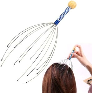 ヘッドスパ ヘッドマッサージャー 頭皮マッサージ 頭皮ゾクゾク快感 頭スッキリ 12本爪 ヘッド頭皮器具 マッサージクロー 頭スッキリ ストレス解消 リラックスグッズ 簡単便利