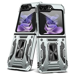 Galaxy Z Flip5 �P�[�X �����O�t�� �X���C�h���J�����J�o�[ �ϏՌ� �X�^���h�@�\ �ԍڃz���_�[ �����Y�ی� �M�����N�V�[ Z �t���b�v5 �p�X�}�z�P�[�X PC TPU�o���p�[ �h�o �l�C �����h�~ ����~�� 