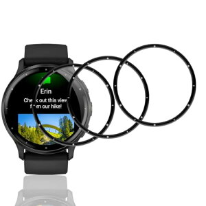 GARMIN Venu 3 �t�B���� �ی�t�B���� PET������ �Y�f�@�� 3D�Ȗ� �J�o�[ Venu 3 �t���ی�t�B���� �����ߗ� 3D�S�ʕی� �L�Y�h�~ ��U�h�~ �����x�^�b�` �ϏՌ� �w�� ����h�~ �[���C�A �ȒP�\��t