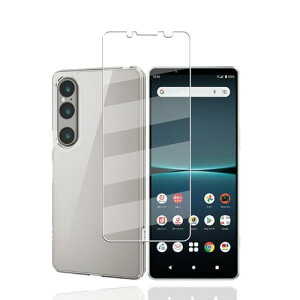Xperia 1 VI SO-51E SOG13 XQ-EC44 ガラスフィルム 液晶保護 フィルム 強化ガラス 気泡ゼロ 指紋防止 xperia 1 VI ケース クリア TPU 耐衝撃 落下防止 専用保護 シリコン ケースSOG13 XQ-EC44 ガラスフィルム + t