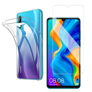 [�K���X�t�B���� + �V���R�� �P�[�X] HUAWEI P30 lite�K���X�t�B���� P30 lite �t���ی�t�B���� �����ߗ� ���^ �d�x9H ��U�h�~���� HUAWEI P30 lite �P�[�X �N���A TPU �ϏՌ� �����h�~ ��p�ی� �V���R��