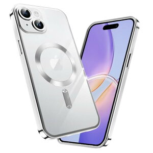 iPhone 15 Plus �P�[�X �N���A MagSafe �X�}�z�P�[�X �ϏՌ� ���h�~ ���b�L���H �J�o�[ �����Y�ی� TPU �\�t�g ���^ �w��h�~ �X�g���b�v�z�[���t�� ���ϖh�~ �l�C �X�}�z�P�[�X �ی�P�[�X �X�}�z�J