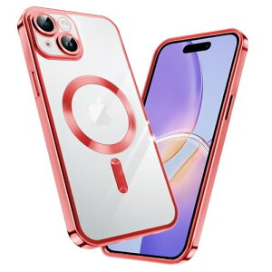 iPhone 15 Plus �P�[�X �N���A MagSafe �X�}�z�P�[�X �ϏՌ� ���h�~ ���b�L���H �J�o�[ �����Y�ی� TPU �\�t�g ���^ �w��h�~ �X�g���b�v�z�[���t�� ���ϖh�~ �l�C �X�}�z�P�[�X �ی�P�[�X �X�}�z�J