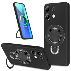 Xiaomi Redmi Note 13 Pro 5G �P�[�X TPU MagSafe �����O�t�� Xiaomi Poco X6 5G �J�o�[ �X�^���h �}�O�l�b�g �c�����p �ϏՌ� ���h�~ �y�� �_�� ���^ ���ςȂ��������G��ǂ� ���ɋ��� �X�g���b�v�z�[��