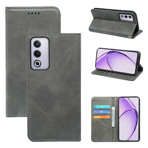 OPPO A3 5G ケース 手帳型 A3 Pro 手帳型ケース OPPO A80 5G スマホケース カバー PUレザー カード収納 財布型 耐衝撃 マグネット スタンド機能付き (OPPO a3 5G / a3 Pro ケース手帳型) (ライトグレー) 送料