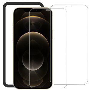 iPhone 12 Pro Max フィルム ガラスフィルム iPhone 12 プロ マックス 保護 フィルム 強化 ガラス ガイド枠付き 2枚入り 送料無料