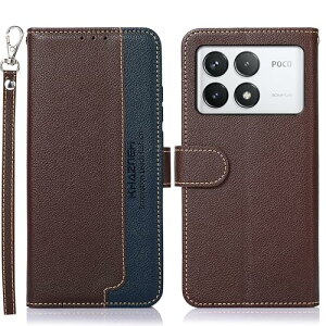 POCO F6 Pro �P�[�X �蒠�^ POCO F6 Pro �蒠�^�P�[�X �ϏՌ� �X�g���b�v�t�� [RFID�u���b�L���O] �J�[�h���[ ���u���X�^���h�@�\ ����PU���U�[ �}�O�l�b�g�J�� �֗� �l�C ������� �J�[�h�|�P�b�g 