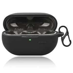 SOUNDPEATS CC / SoundPeats PearlClip ケース カバー シリコン 保護ケース 充電便利 全面保護 紛失防止 滑り止め 軽量 キズ防止 スリム 薄型 旅行 耐衝撃 防塵-ブラック