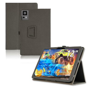 Azeyou T12 / T12S / Callsky T12S �P�[�X 12�C���` �X�^���h �@�\ �p�x���� ���烌�U�[ �L�Y�h�~ �y�� �^�u���b�g �J�o�[ �S�ʕی� �^�u���b�g�p�A�N�Z�T���[ ��p �X�}�[�g�J�o�[ (�u���b�N) ��������