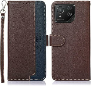 �������� ROG Phone 9 / 9 Pro �P�[�X �蒠�^ ROG Phone 9 Pro �蒠�^�P�[�X �ϏՌ� �X�g���b�v�t�� [RFID�u���b�L���O] �J�[�h���[ ���u���X�^���h�@�\ ����PU���U�[ �}�O�l�b�g�J�� �֗� �l�C ������