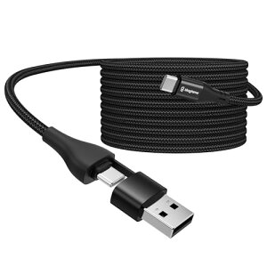 USB C P[u type c 2-in-1 P[u usbc ͋z [ ܂h~ ϋv diC [d iPhone / Android @Ɋe (1.5M-ubN) 