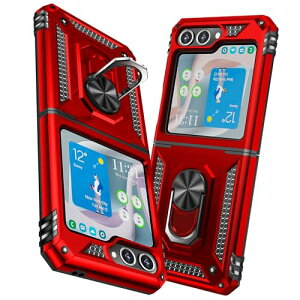 Galaxy Z Flip6 5G �P�[�X �����O �ϏՌ� �Ռ��z�� ���h�~ �S�ʕی� �J�����ی� �X�^���h�t�� TPU+PC�o���p�[ �w��h�~�΍� ��d�\�� 360�x��] �h�o �ԍڃz���_�[���ϖh�~ �y�� ���^ �Ϗ��� ���S��