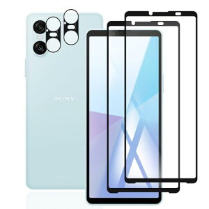 Xperia 10 VI SO-52E / SOG14 �X�N���[���ی�K���X�t�B���� 2�� + 2�� Sony Xperia 10 VI �J���� �����K���X Xperia 10 VI SO-52E �K���X�t�B���� �t���ی�t�B���� �S�ʕی� �ϏՌ� �ɔ� �C�A�[�� �w��h�~ ����