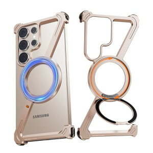 Galaxy S25 Ultra �o���p�[�P�[�X magsafe �A���~ �t���[�����X Z�P�[�X 360�x��]�X�^�� ���� �����O�X�^���h�t�� ���C�����X�[�d �p�x�����X�^���h �ϏՌ��� �c���� �����h�~ �����Y�ی� �l���G�A