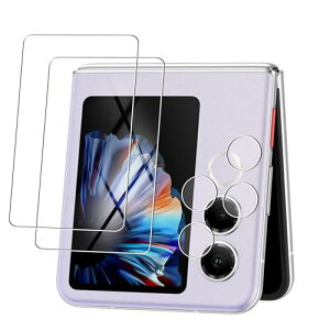 nubia Flip 2 A404ZT �K���X�t�B���� 2�� + ZTE nubia Flip 2 �����Y�ی�t�B���� 2�� nubia Flip 2 A404ZT �p�̃t�B���� �t���ی�t�B���� �S�ʕی� �ϏՌ� �ɔ� �C�A�[�� �w��h�~ [2+2��] ��������