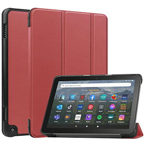 NEW Fire HD 8 / HD 8 Plus 2024 / 2022 / 2020 �P�[�X Fire HD 8 / Fire HD 8 Plus 2024 ��12���� 8�C���` �J�o�[ �y�� ���^ �ϏՌ� ���h�~ PU ���U�[ �X�}�[�g�J�o�[ �n�[�h �w�� �O�܂� �X�^���h �I�[�g�X���[�v 
