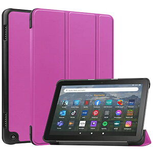 NEW Fire HD 8 / HD 8 Plus 2024 / 2022 / 2020 �P�[�X Fire HD 8 / Fire HD 8 Plus 2024 ��12���� 8�C���` �J�o�[ �y�� ���^ �ϏՌ� ���h�~ PU ���U�[ �X�}�[�g�J�o�[ �n�[�h �w�� �O�܂� �X�^���h �I�[�g�X���[�v 