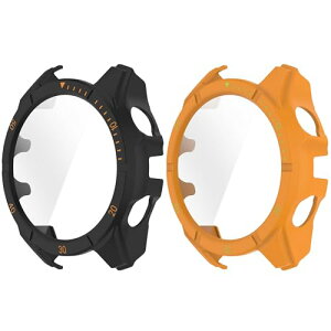 Garmin fenix 8 47mm �J�o�[ ��̌^�ی�P�[�X PC���P�[�X+�K���X�t�B���� �h�o�ی�t�B���� ������ �d���Ė��Ղɋ��� 3D�S�ʕی� �K�[�~��fenix 8 Sapphire AMOLED�p (2�F-A 47mm)