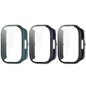 Redmi watch5 Active �J�o�[ ��̌^ �ی�P�[�X PC���P�[�X+�K���X�t�B���� �h�o�ی�t�B���� ������ �d���Ė��Ղɋ��� Redmi watch5 Active�S�ʕی�P�[�X 3�� (3�F-A)