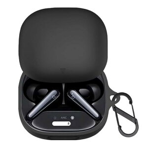 �C���z���P�[�X Anker Soundcore Liberty 4 Pro �J�o�[ �L�Y�h�~ �V���R���f�� �ϏՌ� �J���r�i�t�� �����[�d�\ �y�� �_�炩�� �����h�~ soundcore liberty 4 pro �ی�J�o�[ (�u���b�N)