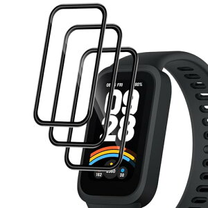Xiaomi Smart band 9 Active �t�B���� PMMA�f�ލ̗p �S�ʕی� �Ռ��z�� �ی�t�B���� ���ߗ�99�� �y�� ���^�b�`�� ���� �e�͐� �_� �C�A�h�~ �������� �w��h�~ 3D�Ȗʘr���v�X�N���[���ی�t�B����