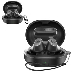 SteelSeries Arctis GameBuds �P�[�X �X�g���b�v �����h�~ �����h�~ �y�� �L�Y�h�~ �h�o �����ɂ��� �\�t�g �V���v�� �X�|�[�c �A�N�e�B�u �f�U�C�� �Ռ� �z�� �X���� �\�t�g �P�[�X�J�o�[ �����h�~