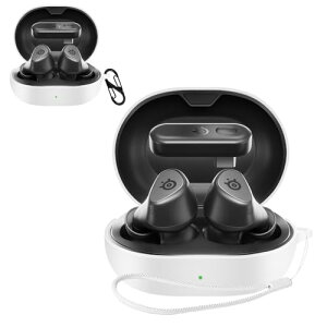 SteelSeries Arctis GameBuds �P�[�X �X�g���b�v �����h�~ �����h�~ �y�� �L�Y�h�~ �h�o �����ɂ��� �\�t�g �V���v�� �X�|�[�c �A�N�e�B�u �f�U�C�� �Ռ� �z�� �X���� �\�t�g �P�[�X�J�o�[ �����h�~