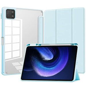 Xiaomi Mi Pad 6 / Pad 6 Pro �P�[�X ���� Xiaomi Pad 6 �P�[�X �N���A �y���z���_�[�t�� �O�܃X�^���h �I�[�g�X���[�v�@�\ ������� �蒠�^ �y�� ���^ �V���I�~�p�b�h6 / 6 Pro��p�ی�J�o�[ �ϏՌ� �S