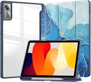 Xiaomi Mi Pad 6 / Pad 6 Pro �P�[�X ���� Xiaomi Pad 6 �P�[�X �N���A �y���z���_�[�t�� �O�܃X�^���h �I�[�g�X���[�v�@�\ ������� �蒠�^ �y�� ���^ �V���I�~�p�b�h6 / 6 Pro��p�ی�J�o�[ �ϏՌ� �S