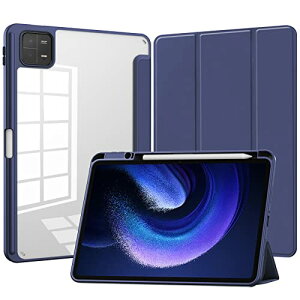 Xiaomi Mi Pad 6 / Pad 6 Pro �P�[�X ���� Xiaomi Pad 6 �P�[�X �N���A �y���z���_�[�t�� �O�܃X�^���h �I�[�g�X���[�v�@�\ ������� �蒠�^ �y�� ���^ �V���I�~�p�b�h6 / 6 Pro��p�ی�J�o�[ �ϏՌ� �S