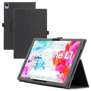 Headwolf HPad5 / UMIDIGI A13 Tab �P�[�X �ی�P�[�X ����PU ���U�[ �S�ʕی� ���߉\ �Փ˖h�~ �h���h�� ���^�y�� �ǂ���G�� ������ �X�^���h�@�\�t�� (�u���b�N)