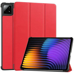 Xiaomi Pad 7 �P�[�X Xiaomi Pad7 11.2�C���` �J�o�[ �y�� ���^ �ϏՌ� ���h�~ PU ���U�[ �X�}�[�g�J�o�[ �n�[�h �w�� �O�܂� �X�^���h �I�[�g�X���[�v �E�F�C�N�A�b�v �@�\ �X�}�[�g�P�[�X (���b�h)