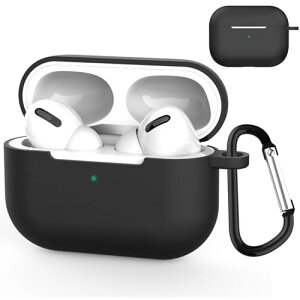 Airpods pro2 �P�[�X AirPods Pro 2�V���R���P�[�X �J�o�[ �����h�~ �L�Y�h�~ AirPods Pro2 �ی�J�o�[ LED���C�g�������� �����[�d�\ �S�ʕی� �J���r�i�t�� (�u���b�N)