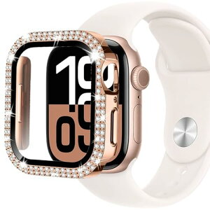 �A�b�v���E�H�b�` �J�o�[ 46mm �S�[�W���X �����^ PC+�K���X�f�� �����ߗ� �ϏՌ� �L�Y�h�~ �����x �S�ʕی� apple watch 11 / 10 �P�[�X (Series 11 / 10,46mm,���[�Y�S�[���h)