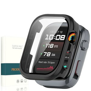 HUAWEI WATCH D2 �P�[�X+�K���X�t�C���� PC+�K���X �����x �L�Y�h�~ ��̌^�J�o�[ ���t���ȒP �y�� huawei watch d2 �ی�J�o�[ (�u���b�N)