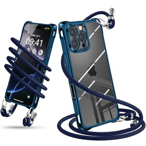 iPhone 16 Pro �P�[�X �V�����_�[ �N���A iPhone16 Pro �X�}�z�P�[�X �A�C�t�H��16Pro �J�o�[ ���|�� �΂߂��� �ϏՌ� ���� TPU ���^ �y�� �g�уP�[�X �R�t�� �΂߂��� �D��X�g���b�v�t�� �l�b�N�X�g��