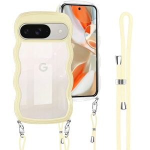 Google Pixel 9 / Google Pixel 9 Pro �P�[�X �N���A �V�����_�[ �O�[�O�� �s�N�Z��9 �v�� �J�o�[ �E�F�[�u ���� ��|�� ������ �΂߂��� �R�t�� �X�g���b�v�t�� TPU �؍� ���킢�� ���� ���^ �y�� �Ϗ�