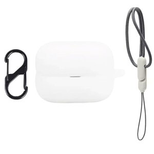 SONY (�\�j�[) LinkBuds Fit WF-LS910N �P�[�X �ی�J�o�[ ���C�����X�C���z�� �V���R�� �J�o�[ (�J���r�i+�X�g���b�v�t��) �]�|�h�~ �����~���h�~ �Ռ��h�~ �����\�[�d�\ �h�� �h�o (�z���C�g)