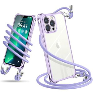 iPhone 13 Pro �P�[�X �V�����_�[ �N���A iPhone13 Pro �X�}�z�P�[�X �A�C�t�H��13Pro �J�o�[ ���|�� �΂߂��� �ϏՌ� ���� TPU ���^ �y�� �g�уP�[�X �R�t�� �΂߂��� �D��X�g���b�v�t�� �l�b�N�X�g��