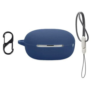 QCY MeloBuds N30 �P�[�X �ی�J�o�[ ���C�����X�C���z�� �V���R�� �J�o�[ (�J���r�i+�X�g���b�v�t��) �]�|�h�~ �����~���h�~ �Ռ��h�~ �����\�[�d�\ �h�� �h�o (�u���[)