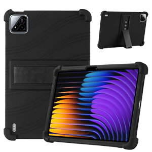 Xiaomi Pad 7 / 7 Pro �P�[�X �\�t�g �V���R�� 11.2�C���` �ی�P�[�X �ϏՌ� �h�� �E���ȒP �X�^���h�@�\�t�� �w��h�~ ���^ �y�� �S�ʕی�^ Xiaomi Pad 7 / 7 Pro �Ή��p �ی�J�o�[ (�u���b�N)