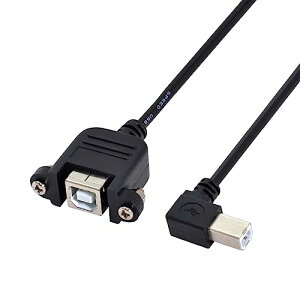 USB 2.0 Type B �I�X - �^�C�v B ���X �����P�[�u�� �l�W�t�� �p�l���}�E���g�p 50cm 90�x ���p�x