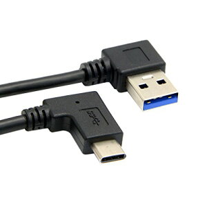 USB�P�[�u�� ���o�[�V�u�� USB 3.1 �^�C�vC - C angled����90�x�E�p�x�t��USB 3.0�P�[�u��for MacBook & Tablet & Mobile Phone 30 cm