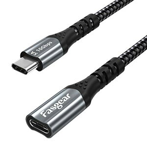 USB C �����P�[�u�� 10Gbps �f�[�^���� Type C 3.2�I�X-���X �G�N�X�e���_�[ �ґg 100W �����[�d�R�[�h PSVR2 / MacBook Pro / iPad Air4 / Switch�z�X�g / PS5�R���g���[���[�Ή� - �u���b�N