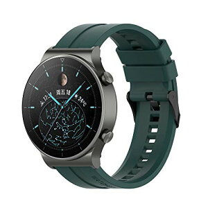 Huawei Watch GT 3 2 Pro / GT 2e / GT 46mm / GT2 46mm / GT�A�N�e�B�u / �x���g �����p�X�g���b�v �o���h �V���R�� �E�H�b�`�o���h Huawei Watch 3 / 3pro�p�A�N�Z�T���[�o���h (Green)
