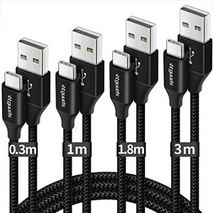 USB Type C �P�[�u�� 4�{�Z�b�g 0.3m+1m+1.8m+3m 3A�}���[�d �^�C�vc �P�[�u�� �����f�[�^�]�� ���ϋv�i�C���� �[�d�R�[�h Galaxy S20 S10 S9 A20 A21 A30 A40 A51 Note 10 / 9 / 8 Xperia XZ2 XZ1 LG=��Type-c�@��Ή�