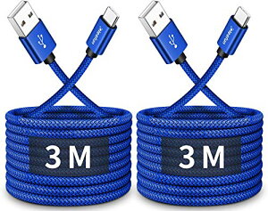 USB Type C �P�[�u�� 3m 2�{�Z�b�g �^�C�v C �P�[�u�� ���� �}���[�d �R�[�h �^�C�vc �����f�[�^�]�� ���ϋv �f���h�~ �i�C���� iPhone15Pro iPhone15 Switch Galaxy S10 S9 Note 10 9 A22 A21 A20 Xperia Sense3 ��USB C�@