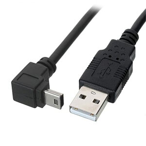 USB 2.0 �~�j�P�[�u�� USB (A) �I�X-USB (miniB) �I�X L�^ �㉺90°�����ϊ��P�[�u�� �����b�L�t�� ����480Mbps�̃f�[�^�]���������[�h (0.5m��L 1��)